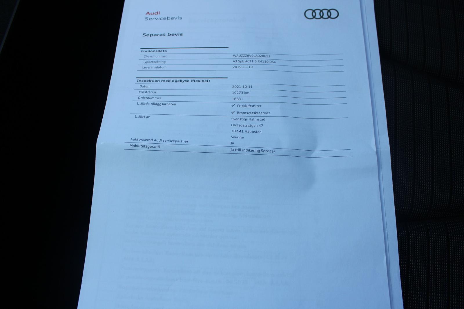 Audi A3 Sportback 1,5 TFSi 110 kW S TRONIC ACTIVE SPORT