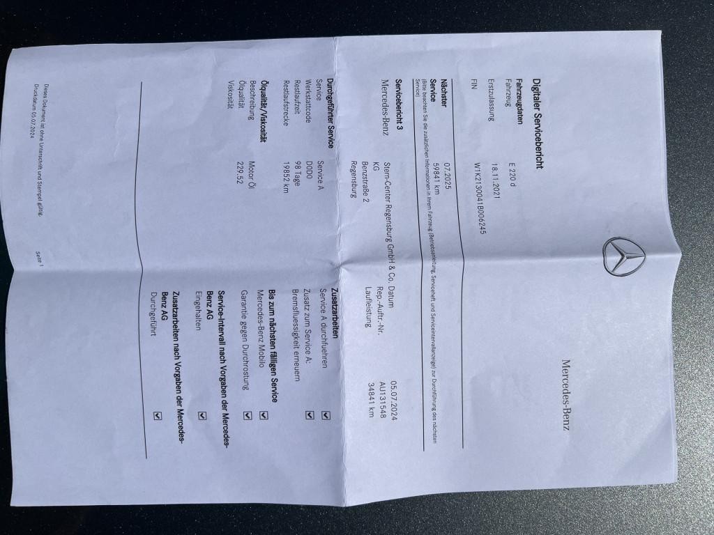 Mercedes E trieda 220 d A/T