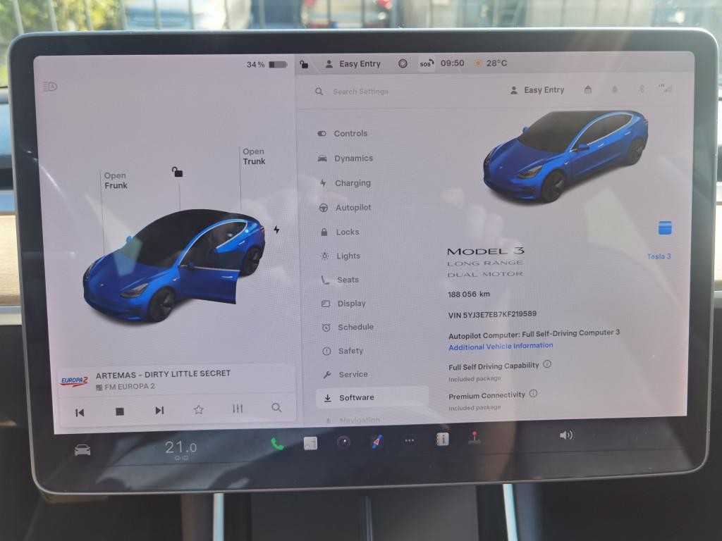 Tesla Model 3 Long range Dual motor 340kw fullselfdriving