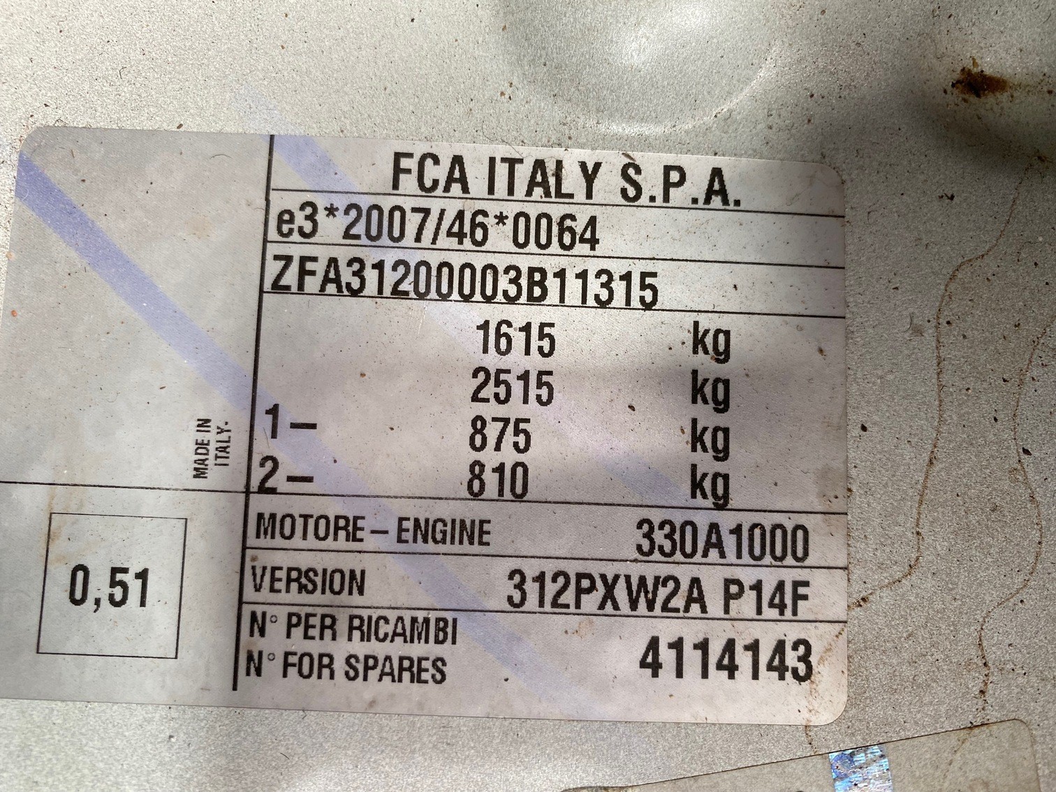 FIAT PANDA 1,3 MultiJet 95 WILD 4x4 VIN 315