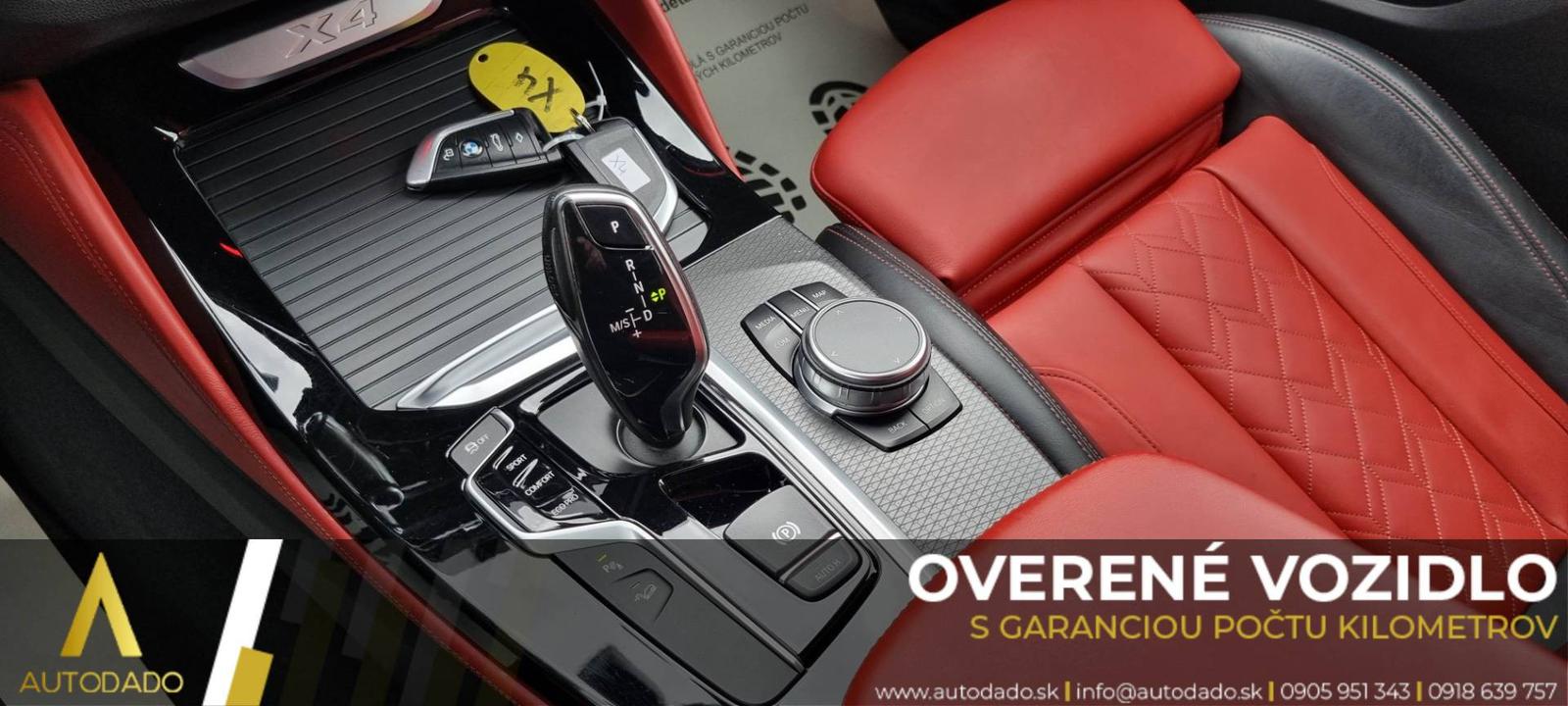 BMW X4 xDrive 25d M Sport-X AT+F1 170kW FULL=GARANT. 126TKM=OVERENÉ VOZIDLO