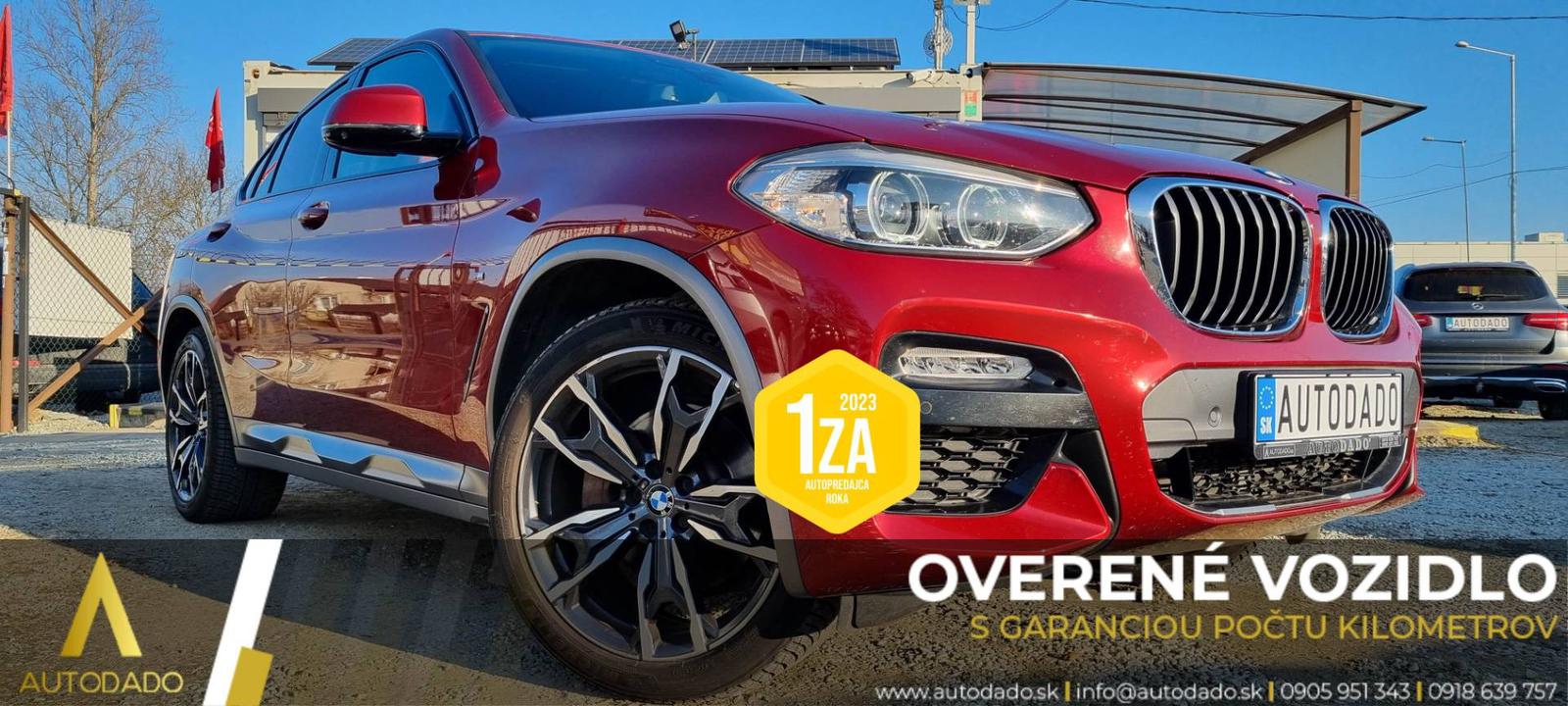 BMW X4 xDrive 25d M Sport-X AT+F1 170kW FULL=GARANT. 126TKM=OVERENÉ VOZIDLO