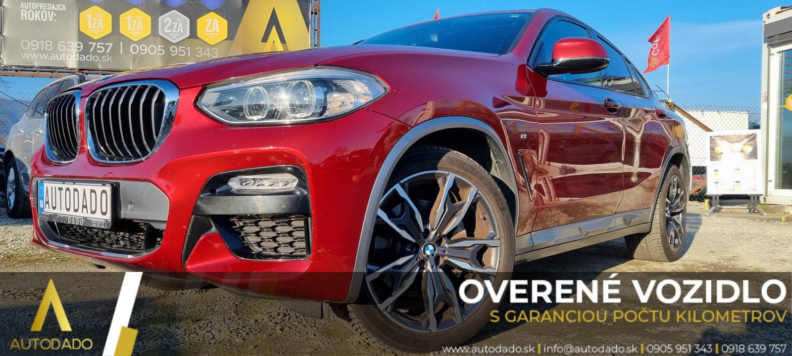 BMW X4 xDrive 25d M Sport-X AT+F1 170kW FULL=GARANT. 126TKM=OVERENÉ VOZIDLO