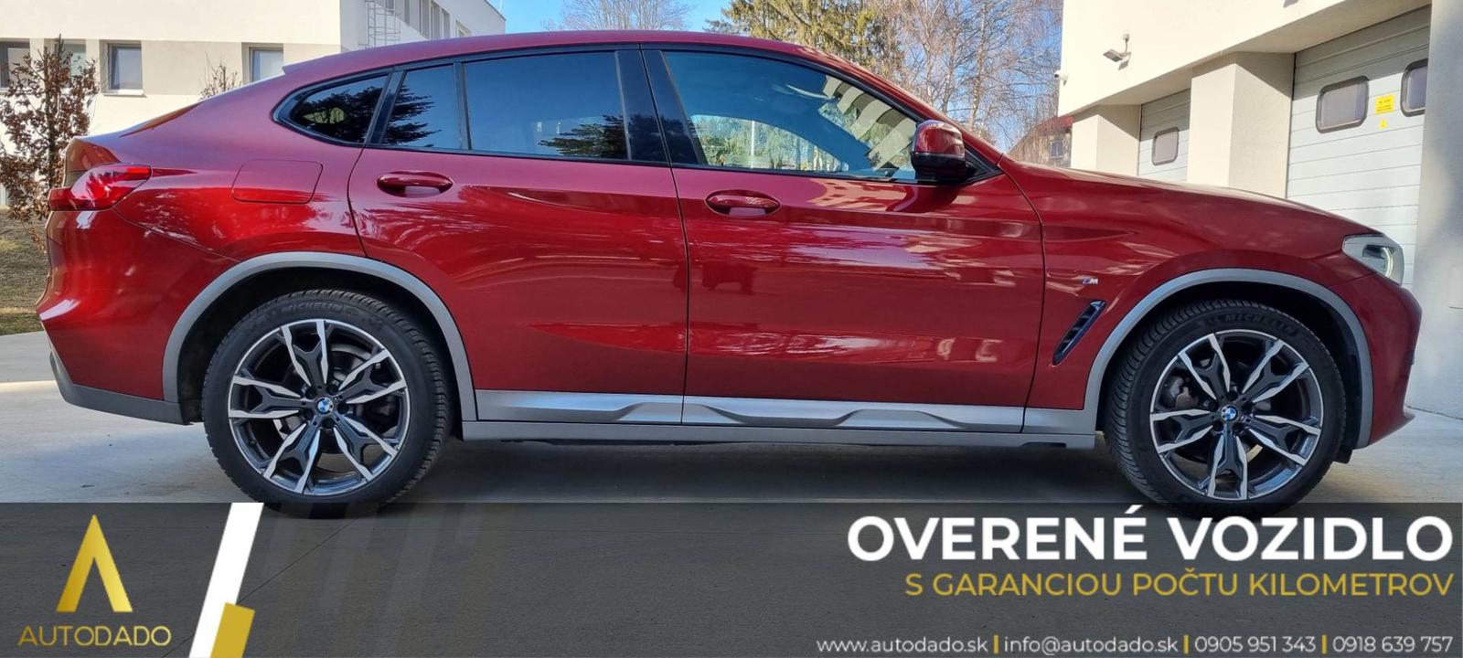 BMW X4 xDrive 25d M Sport-X AT+F1 170kW FULL=GARANT. 126TKM=OVERENÉ VOZIDLO