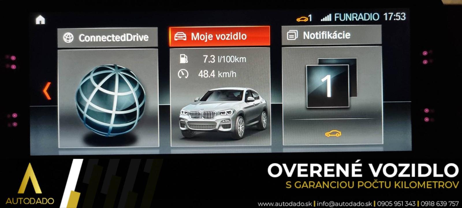 BMW X4 xDrive 25d M Sport-X AT+F1 170kW FULL=GARANT. 126TKM=OVERENÉ VOZIDLO