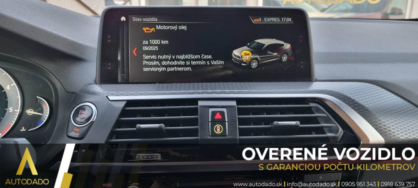 BMW X4 xDrive 25d M Sport-X AT+F1 170kW FULL=GARANT. 126TKM=OVERENÉ VOZIDLO