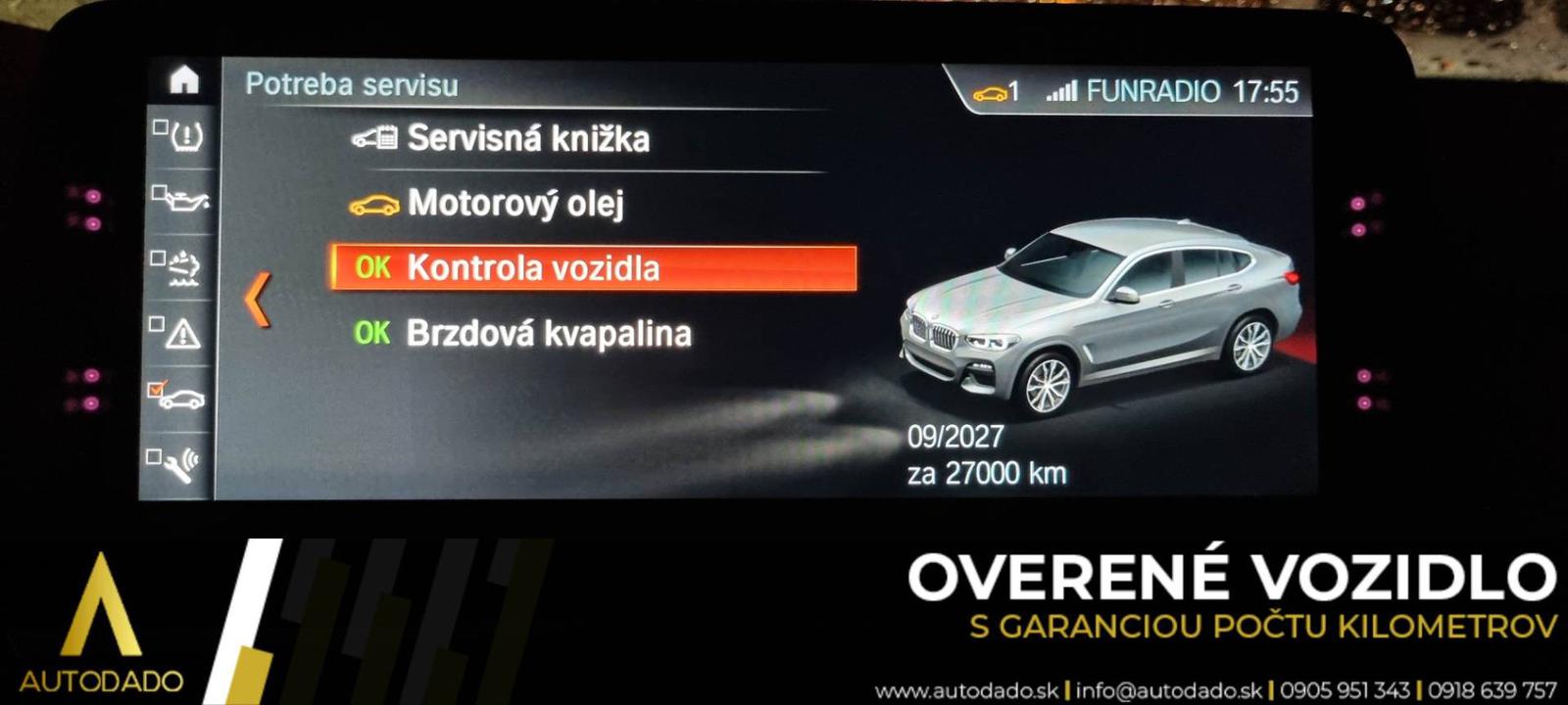 BMW X4 xDrive 25d M Sport-X AT+F1 170kW FULL=GARANT. 126TKM=OVERENÉ VOZIDLO