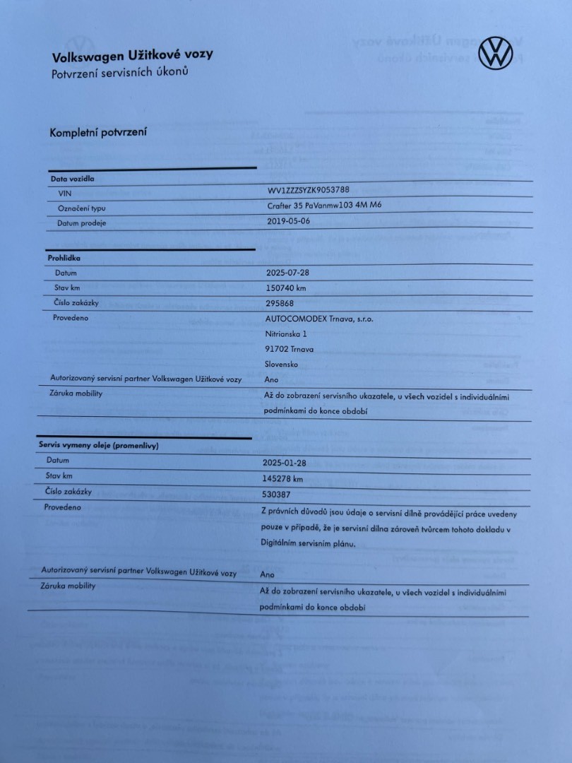 Volkswagen Crafter 4MOTION 2.0 TDi/103 kw L3H3