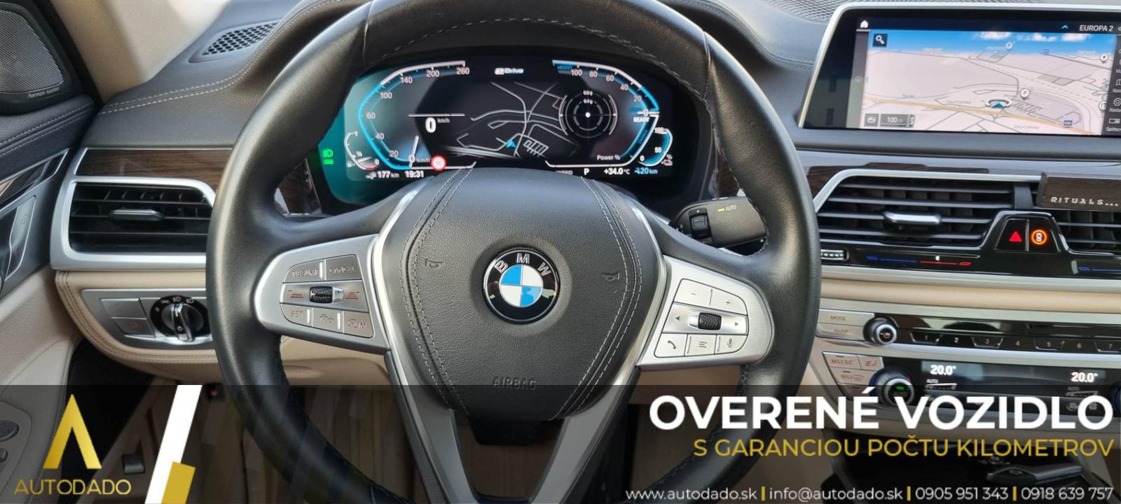 BMW Rad 7 745Le xDrive 290kW Long Plug-In Hybrid AT=FULL VÝBAVA+SERVIS=OVERENÉ