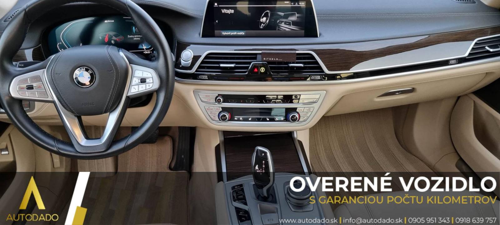 BMW Rad 7 745Le xDrive 290kW Long Plug-In Hybrid AT=FULL VÝBAVA+SERVIS=OVERENÉ