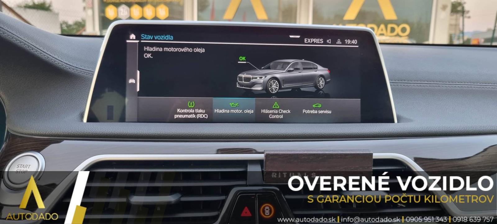 BMW Rad 7 745Le xDrive 290kW Long Plug-In Hybrid AT=FULL VÝBAVA+SERVIS=OVERENÉ