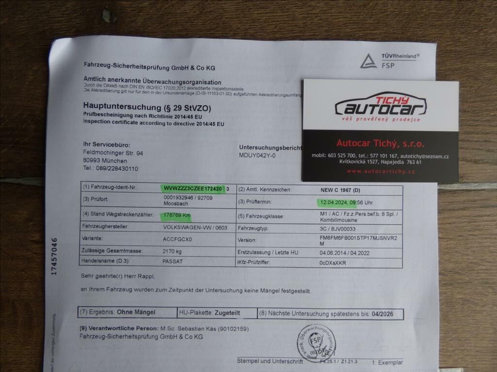 Volkswagen Passat Variant 2, 0 TDi, 130kW, Bi-Xenon, Navigace, serviska  Business Edition