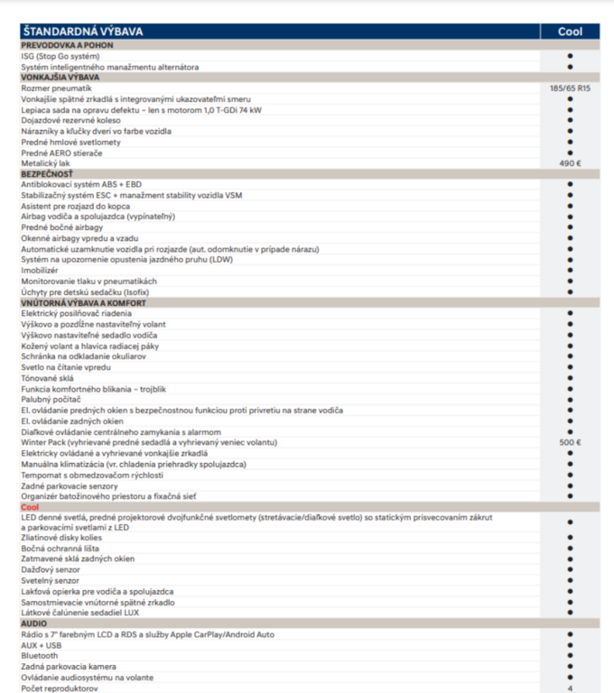 Hyundai i20 Cool + winter pack - 2018