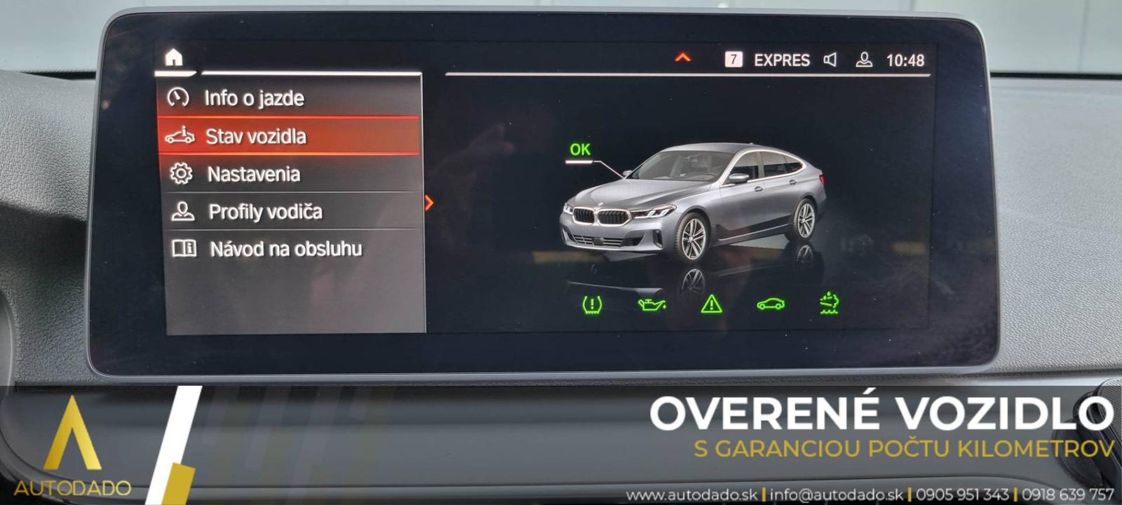 BMW Rad 6 GT xDrive 620d mHEV Gran Turismo A/T=FULL VÝBAVA+SERVIS=OVERENÉ VOZIDLO