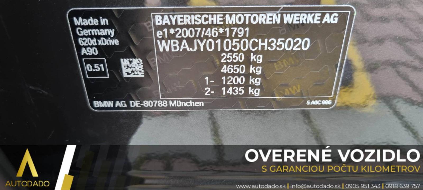 BMW Rad 6 GT xDrive 620d mHEV Gran Turismo A/T=FULL VÝBAVA+SERVIS=OVERENÉ VOZIDLO
