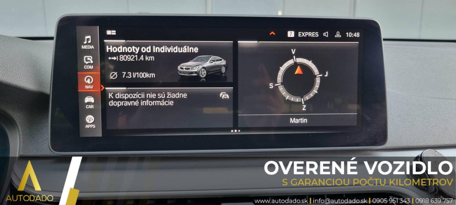 BMW Rad 6 GT xDrive 620d mHEV Gran Turismo A/T=FULL VÝBAVA+SERVIS=OVERENÉ VOZIDLO