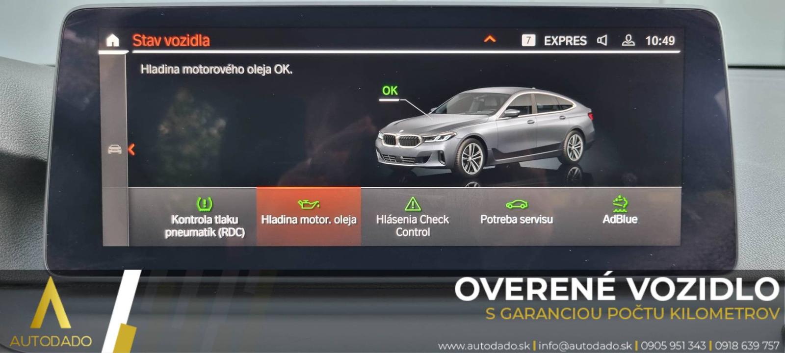 BMW Rad 6 GT xDrive 620d mHEV Gran Turismo A/T=FULL VÝBAVA+SERVIS=OVERENÉ VOZIDLO