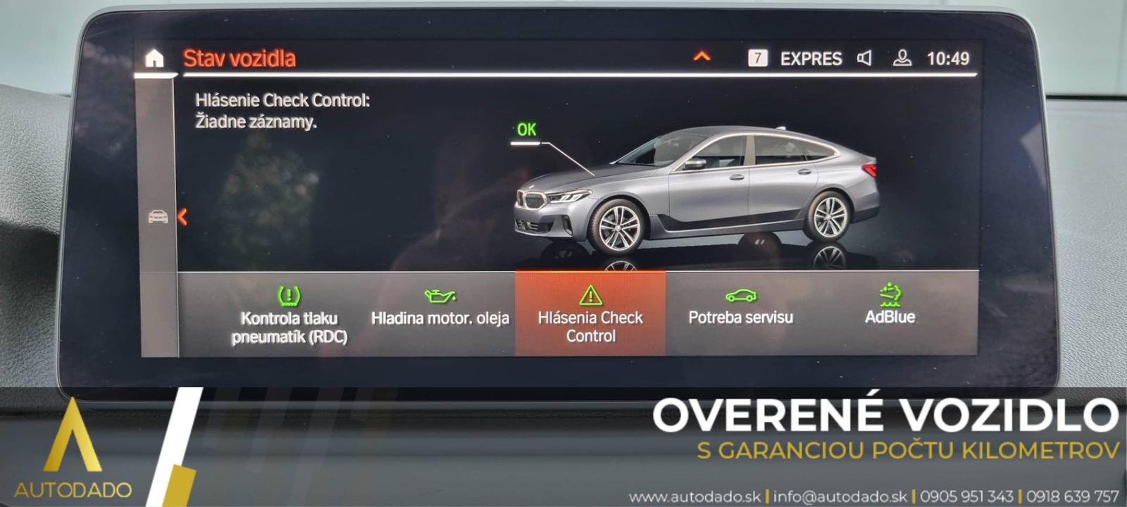 BMW Rad 6 GT xDrive 620d mHEV Gran Turismo A/T=FULL VÝBAVA+SERVIS=OVERENÉ VOZIDLO