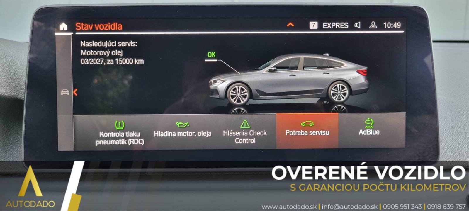 BMW Rad 6 GT xDrive 620d mHEV Gran Turismo A/T=FULL VÝBAVA+SERVIS=OVERENÉ VOZIDLO