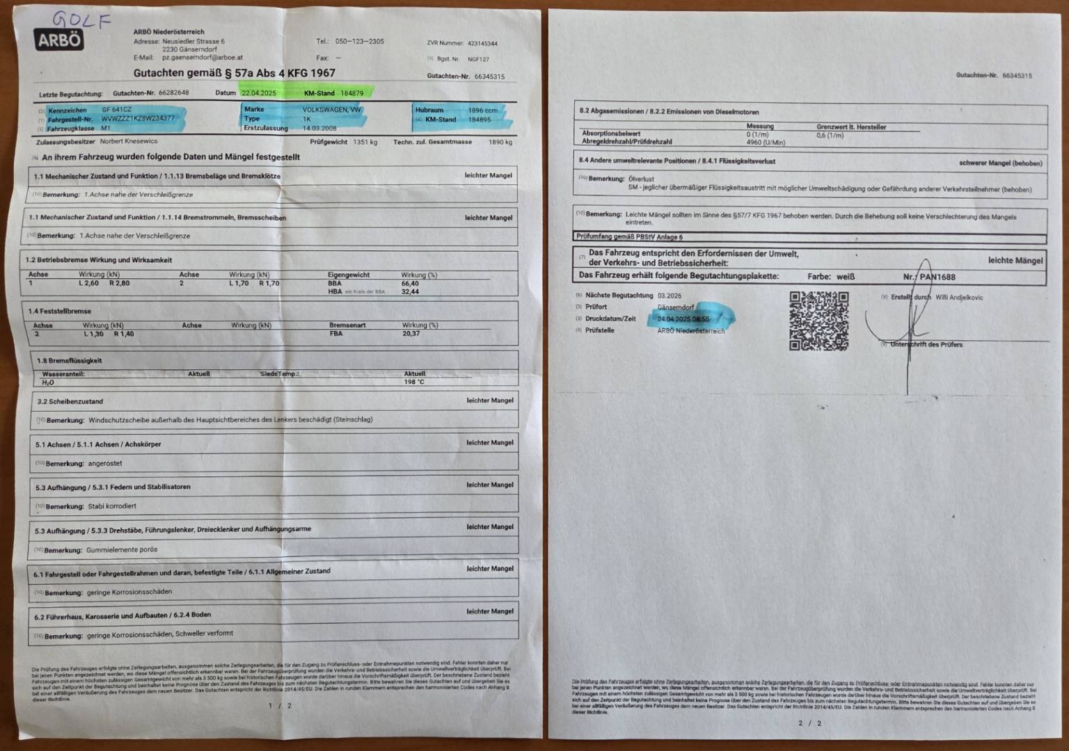 Volkswagen Golf 1.9 TDI GT Sport M5