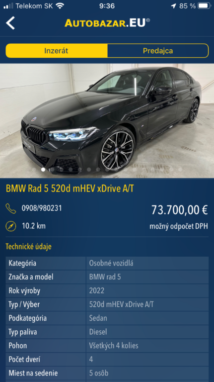 BMW Rad 5 520d mHEV xDrive A/T