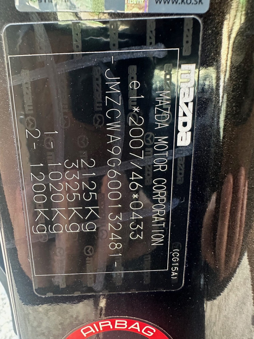MAZDA 5 2012 MANUÁL 2.0 B VIN 481