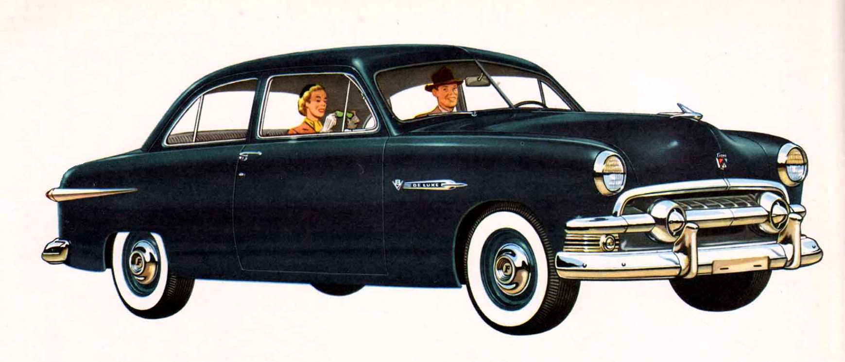Ford Deluxe Tudor Sedan 3.9 V8 Automatic, 102hp, 1951