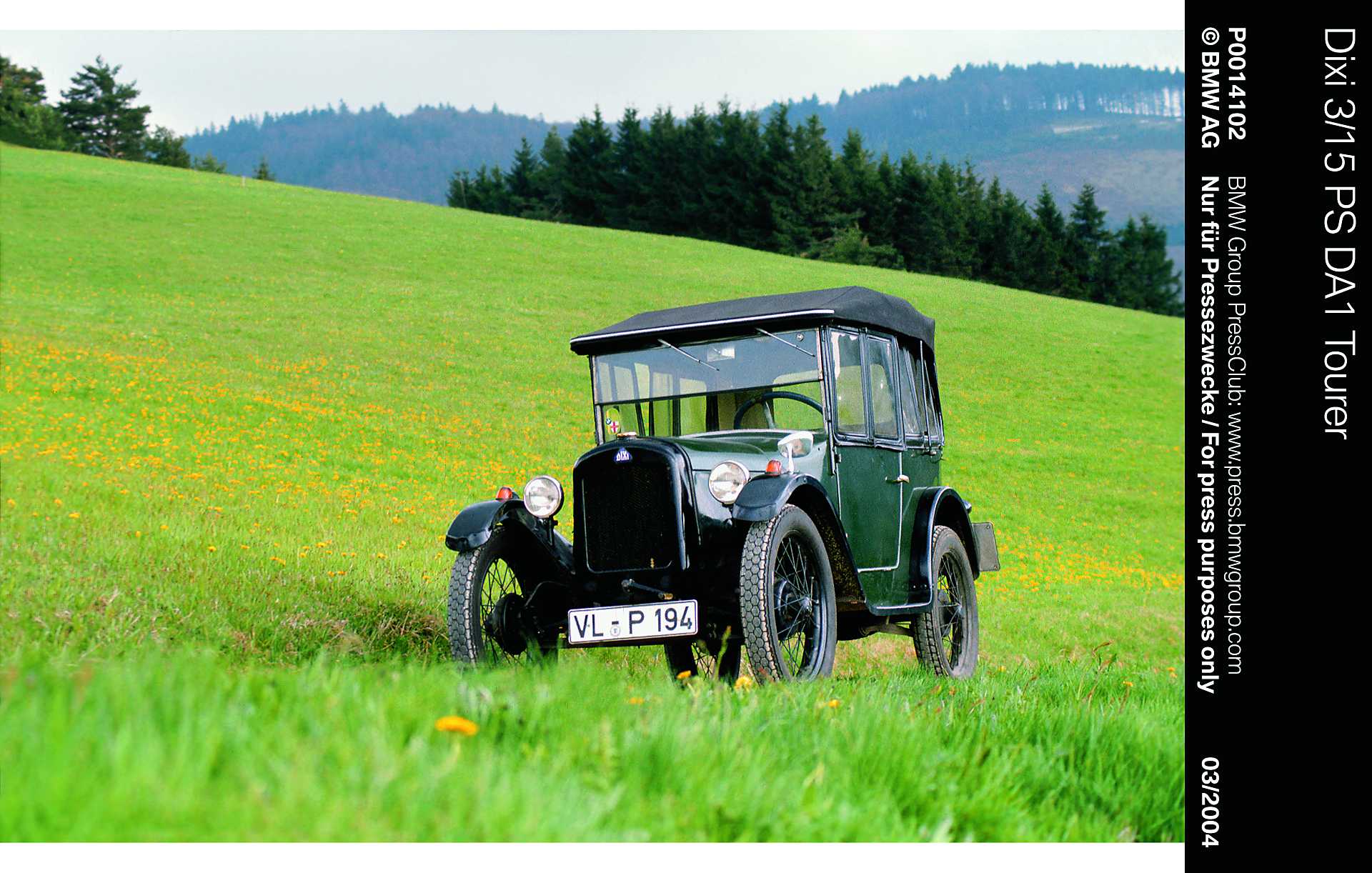 BMW Dixi 3/15 Tourer 0.75 Manual, 15hp, 1927