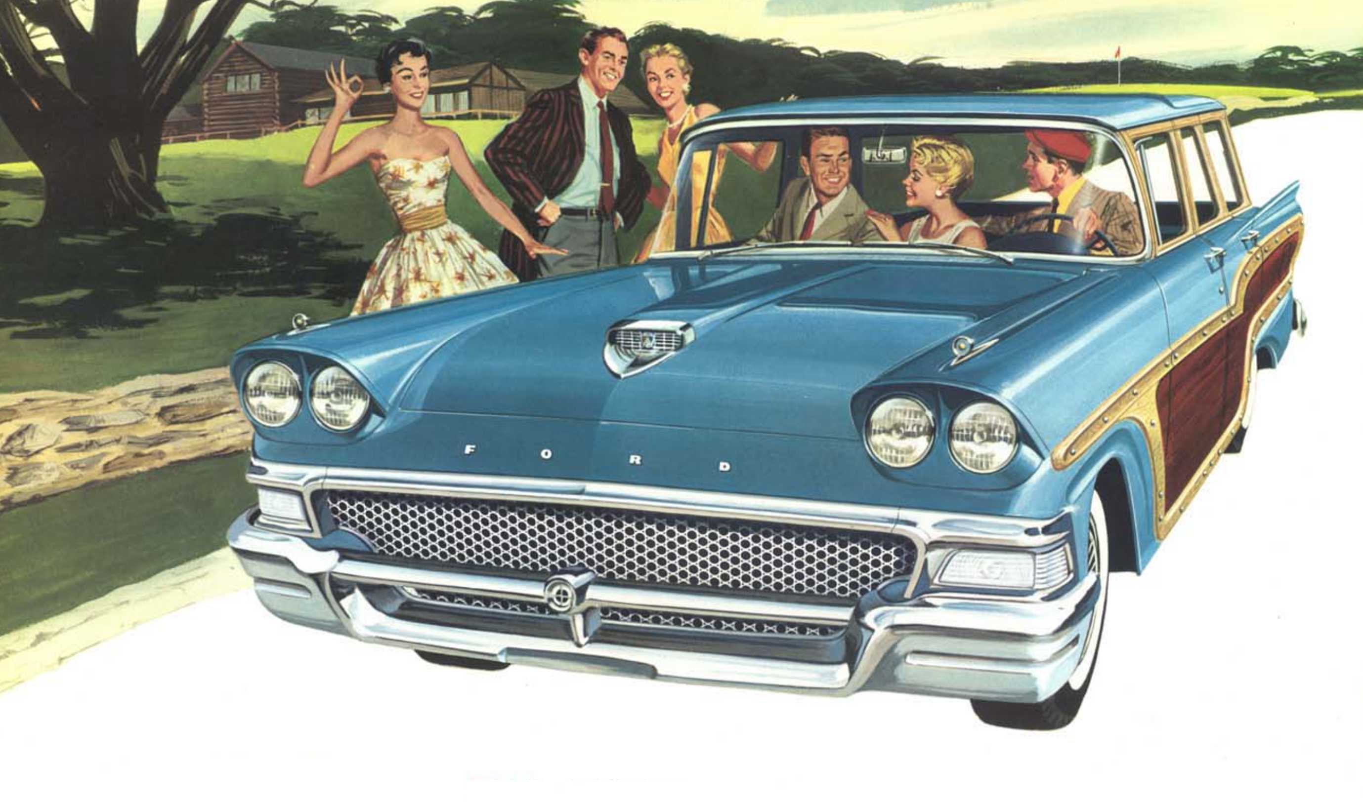 Ford Country Squire 2-seat 4.8 V8 Manual, 208hp, 1958