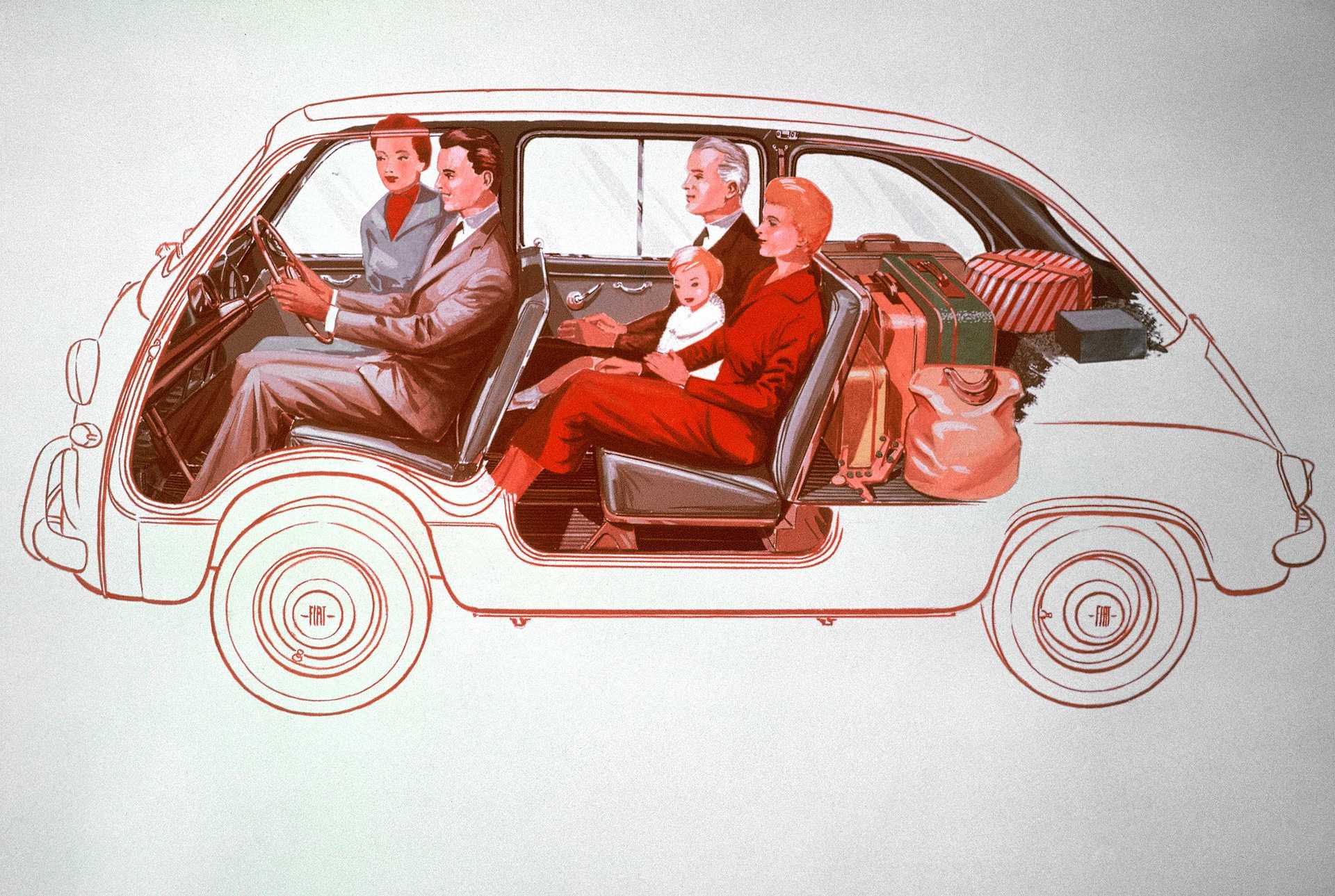 Fiat 600 Multipla Manual, 4-speed